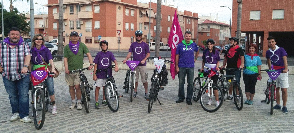 Podemos inicia la campaña con una bicicletada por las calles de Motril